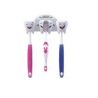 Wholesale Smile Children Plastic Bathroom Accessory Teeth Shape Toothbrush Holder